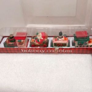 4 Christmas Holiday  Train Candles